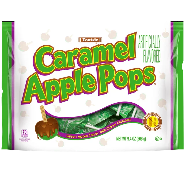 Tootsie-Caramel-Apple-Pops-9-4-Oz_bd57fee4-0395-4bf1-9fb7-c54e96ebc774_1.c4bf2e92113d10b4604c122d5ae99f43.webp Caramel Apple Pop - Image 1